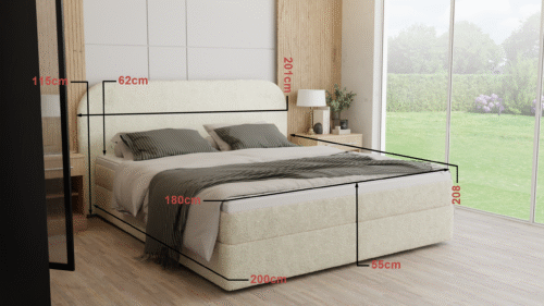 02_0001 Boxspringbett Boucle