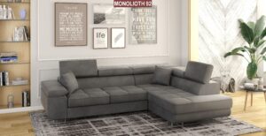 ciemnoszary Ecksofa Astor L mit Schlaffunktion