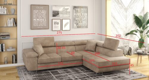 wymiary Sofa Astor mit Schlaffunktion