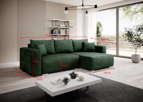 Ecksofa Luna II mit Schlaffunktion