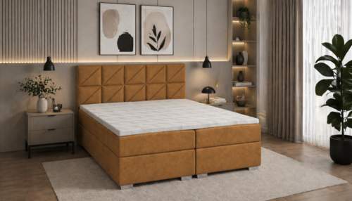 Gold Boxspringbett Sophie