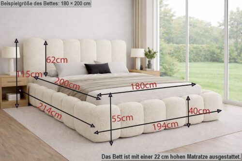 Polsterbett Barbara Metallrahmen